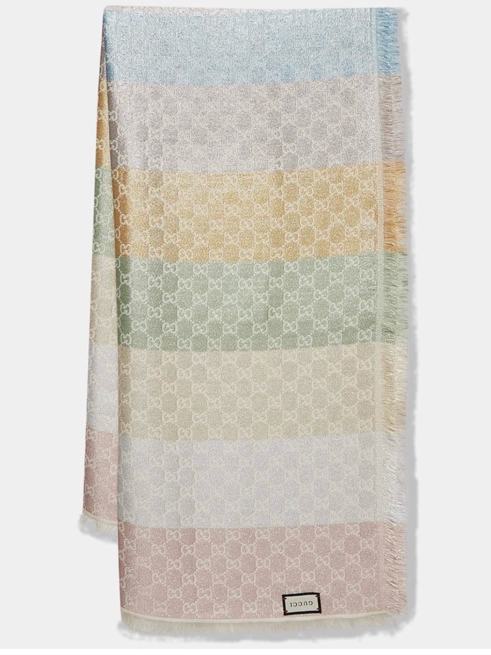 Gucci Pastel Stripe GG Jacquard scarf